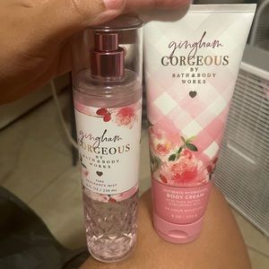 Bath and body works Gingham Gorgeous set